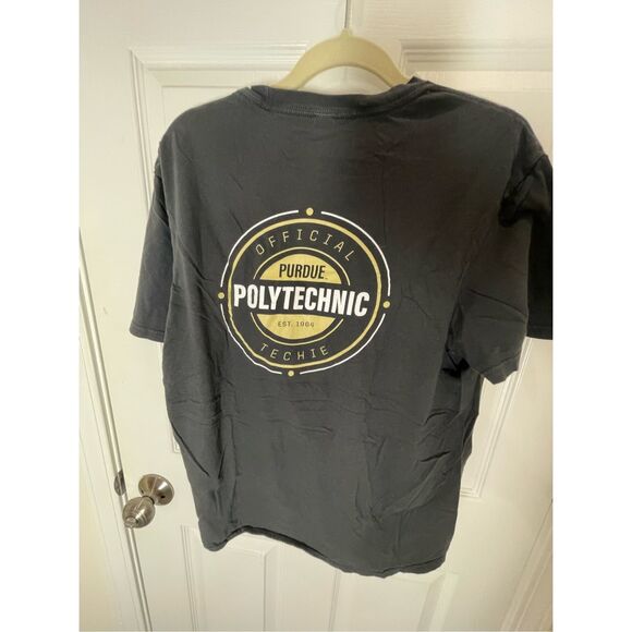Purdue University Polytechnic Institute large black tshirt - Picture 2 of 6